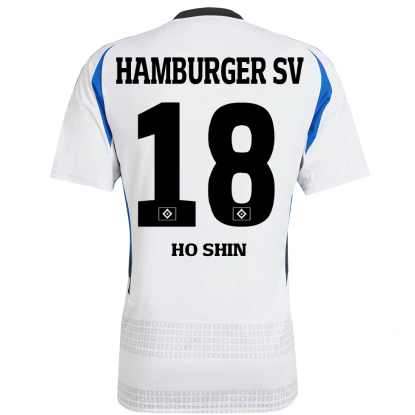 Danxen Heren Jae Ho Shin #18 Wit Blauw Thuisshirt Thuistenue 2024/25 T-Shirt