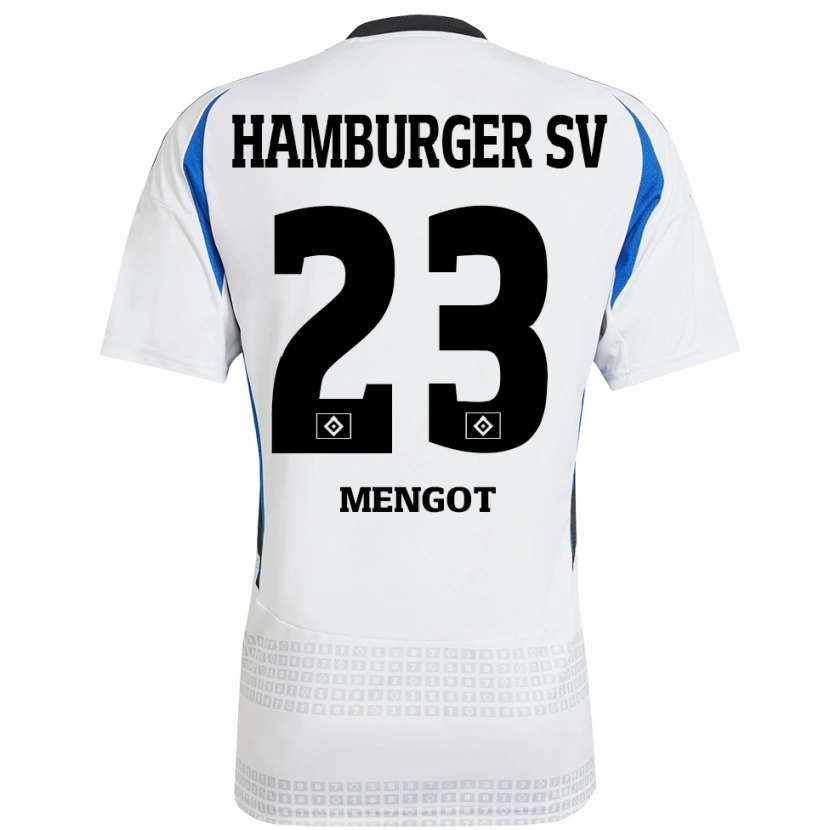 Danxen Heren Ayukayoh Mengot #23 Wit Blauw Thuisshirt Thuistenue 2024/25 T-Shirt