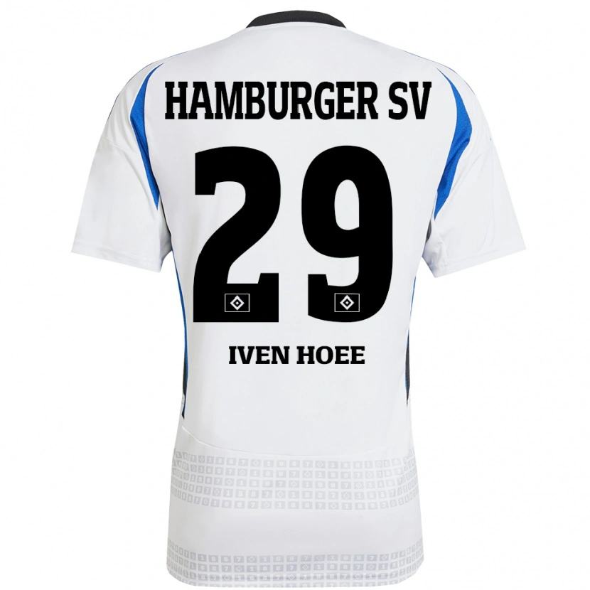 Danxen Heren Lennart Iven Hoee #29 Wit Blauw Thuisshirt Thuistenue 2024/25 T-Shirt