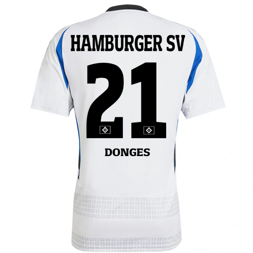 Danxen Heren Jaqueline Dönges #21 Wit Blauw Thuisshirt Thuistenue 2024/25 T-Shirt