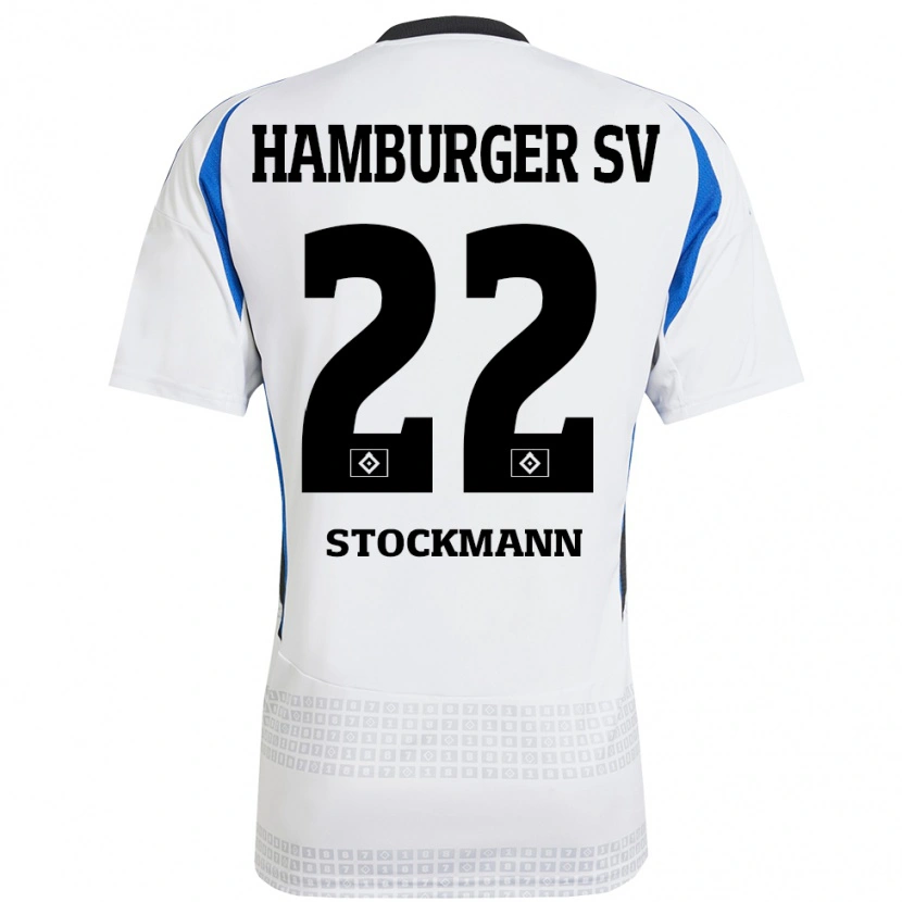 Danxen Heren Sarah Stöckmann #22 Wit Blauw Thuisshirt Thuistenue 2024/25 T-Shirt