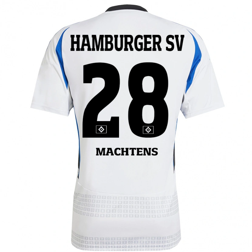 Danxen Heren Pauline Machtens #28 Wit Blauw Thuisshirt Thuistenue 2024/25 T-Shirt