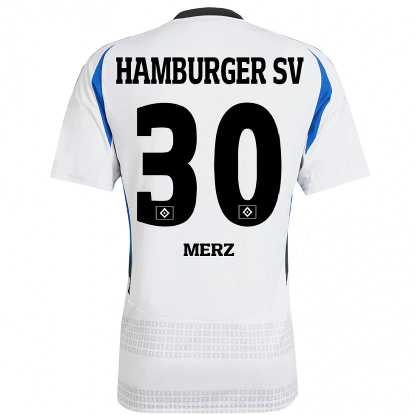 Danxen Heren Selma Merz #30 Wit Blauw Thuisshirt Thuistenue 2024/25 T-Shirt