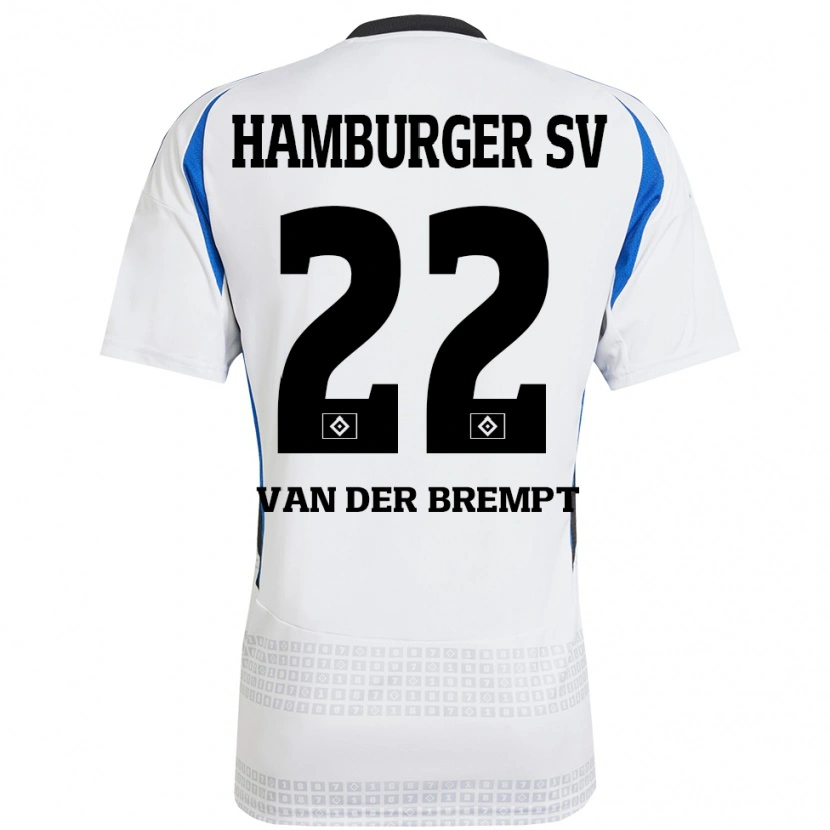 Danxen Heren Ignace Van Der Brempt #22 Wit Blauw Thuisshirt Thuistenue 2024/25 T-Shirt