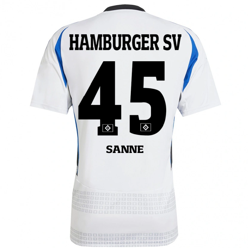 Danxen Heren Tom Sanne #45 Wit Blauw Thuisshirt Thuistenue 2024/25 T-Shirt