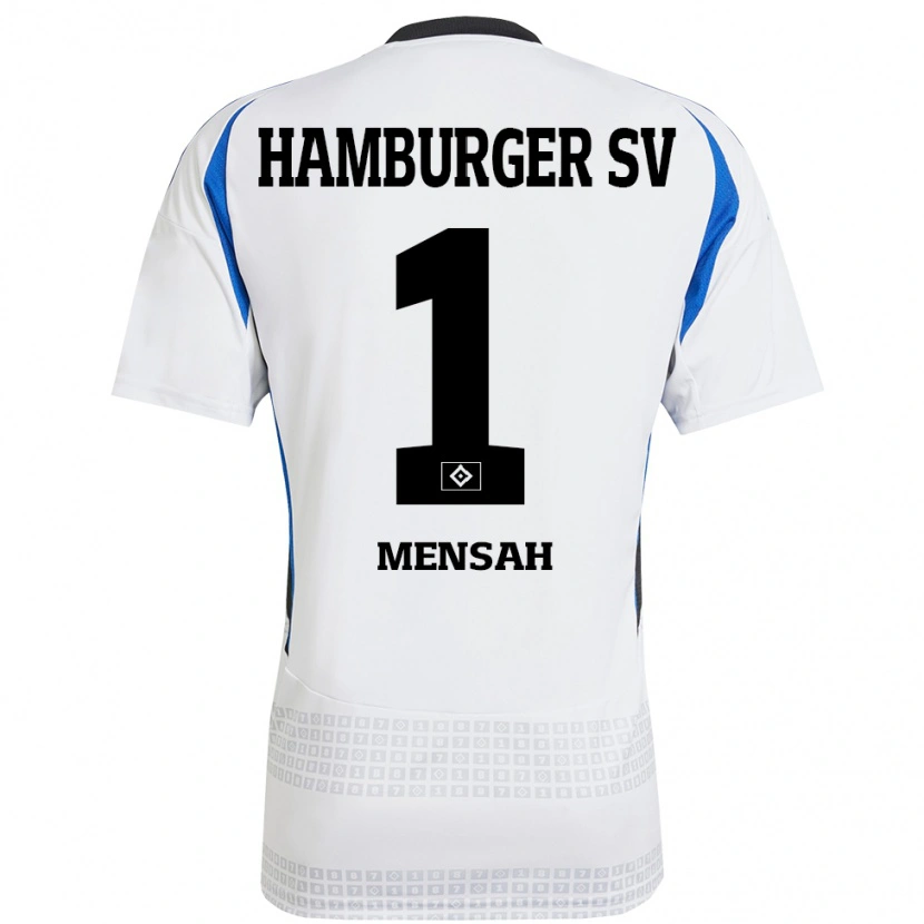 Danxen Heren Steven Mensah #1 Wit Blauw Thuisshirt Thuistenue 2024/25 T-Shirt