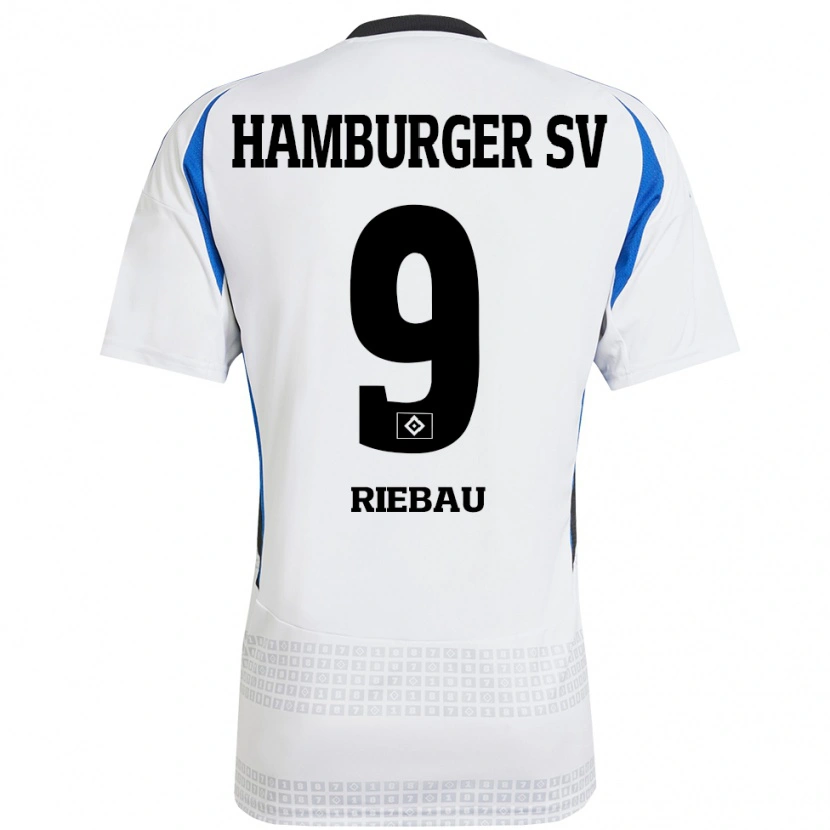 Danxen Heren Henry Riebau #9 Wit Blauw Thuisshirt Thuistenue 2024/25 T-Shirt