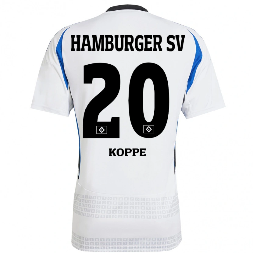 Danxen Heren Katharina Köppe #20 Wit Blauw Thuisshirt Thuistenue 2024/25 T-Shirt