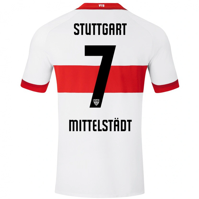 Danxen Heren Maximilian Mittelstädt #7 Wit Rood Thuisshirt Thuistenue 2024/25 T-Shirt