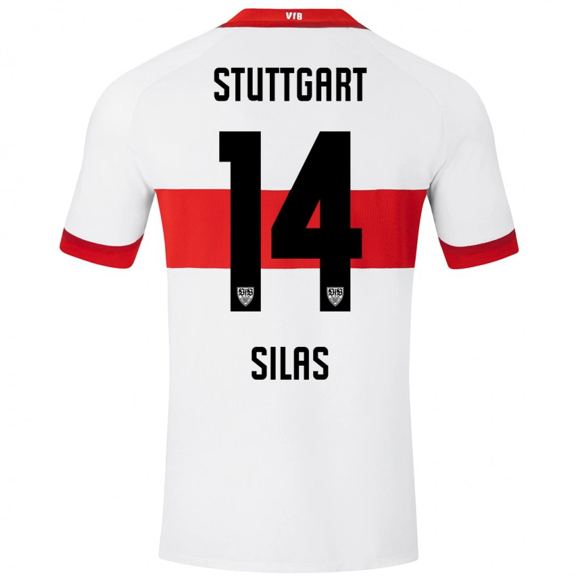 Danxen Heren Silas #14 Wit Rood Thuisshirt Thuistenue 2024/25 T-Shirt