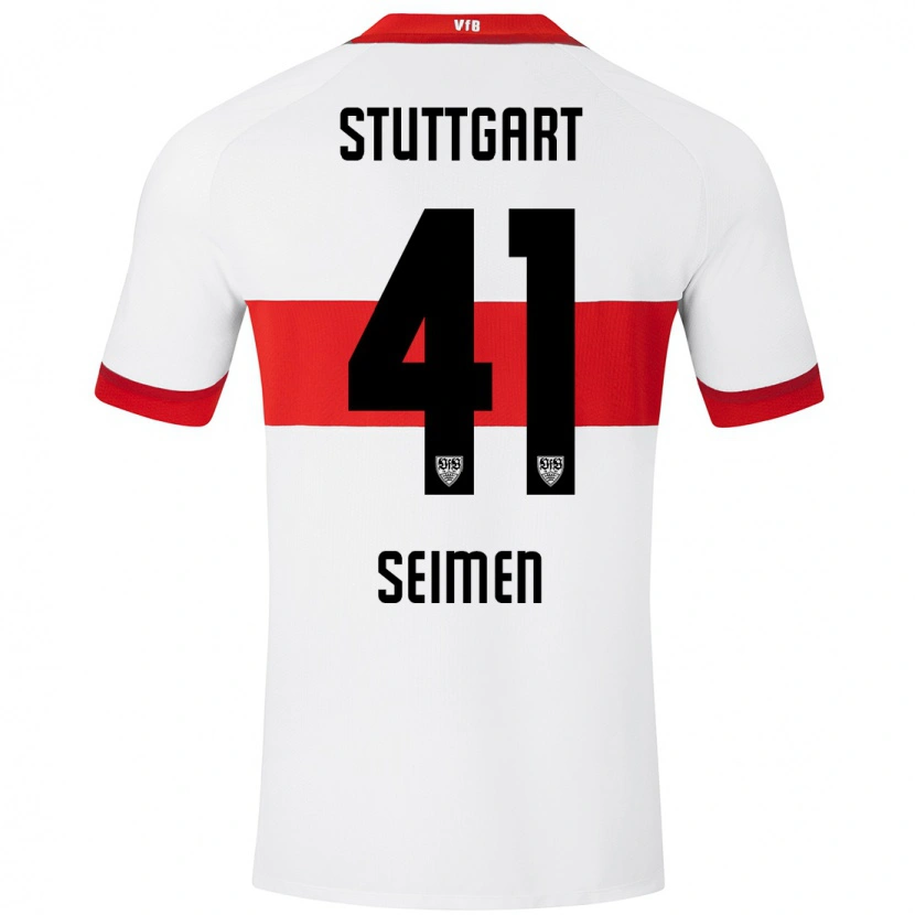 Danxen Heren Dennis Seimen #41 Wit Rood Thuisshirt Thuistenue 2024/25 T-Shirt