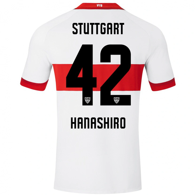 Danxen Heren Rinto Hanashiro #42 Wit Rood Thuisshirt Thuistenue 2024/25 T-Shirt