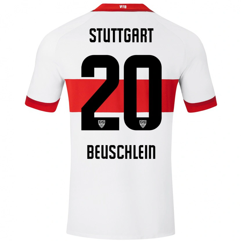 Danxen Heren Jana Beuschlein #20 Wit Rood Thuisshirt Thuistenue 2024/25 T-Shirt