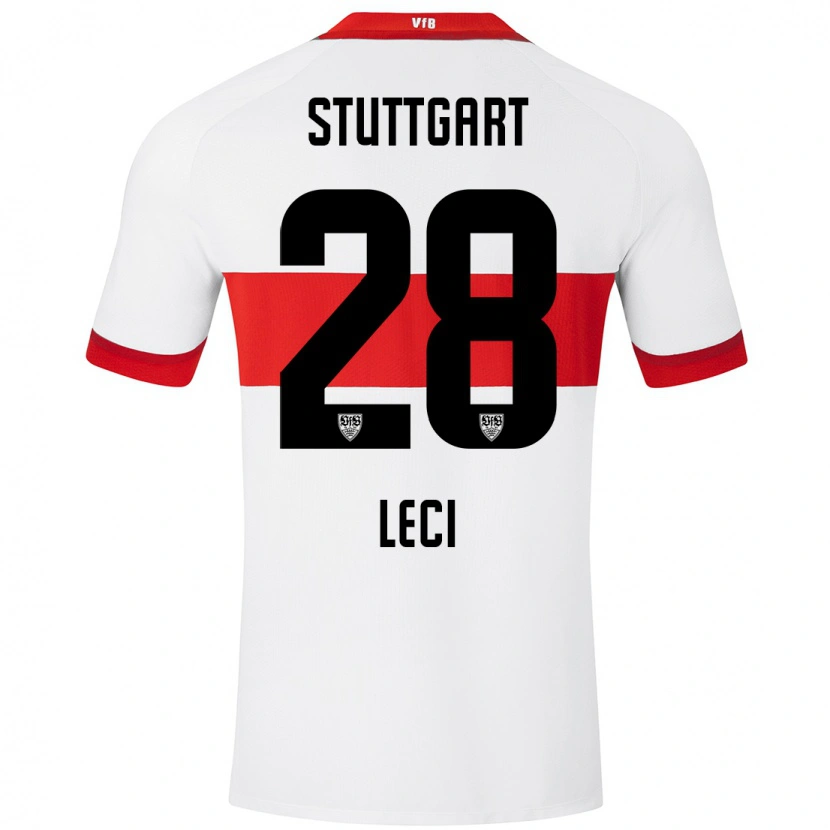 Danxen Heren Besarta Leci #28 Wit Rood Thuisshirt Thuistenue 2024/25 T-Shirt