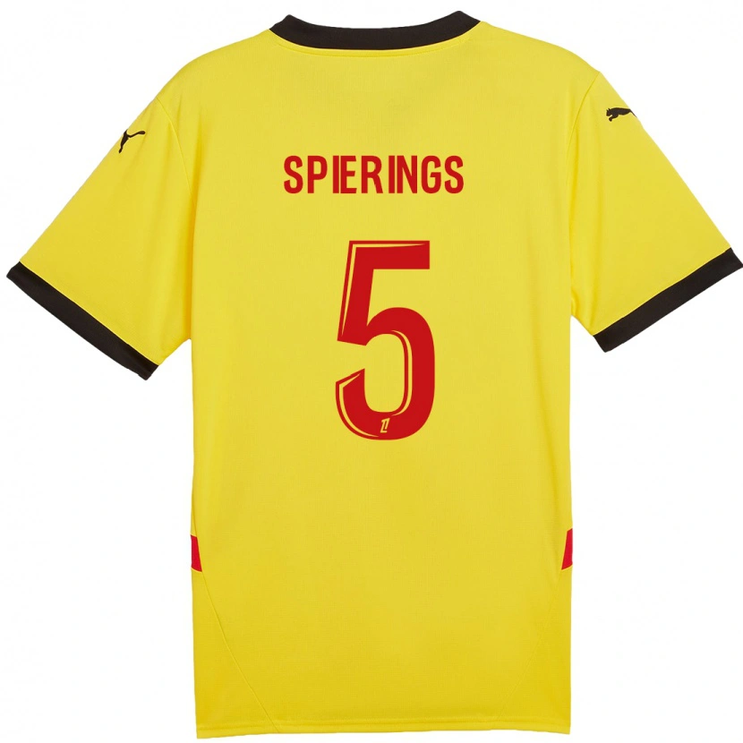 Danxen Heren Stijn Spierings #5 Geel Rood Thuisshirt Thuistenue 2024/25 T-Shirt