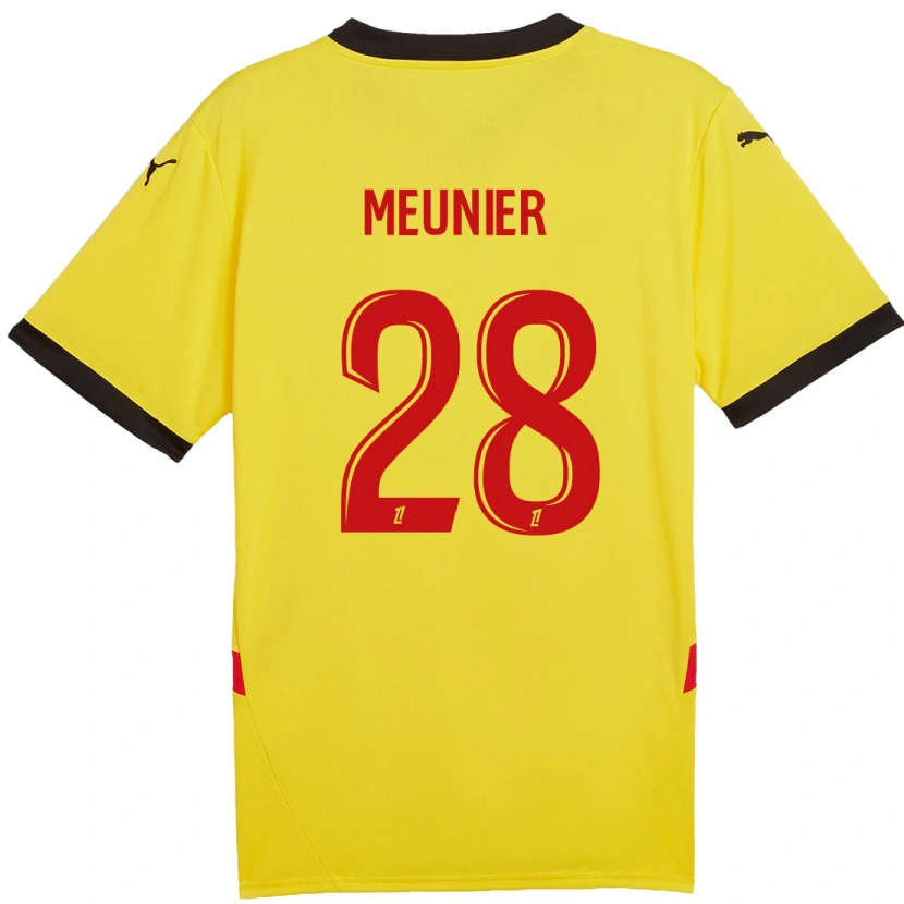 Danxen Heren Jennifer Meunier #28 Geel Rood Thuisshirt Thuistenue 2024/25 T-Shirt