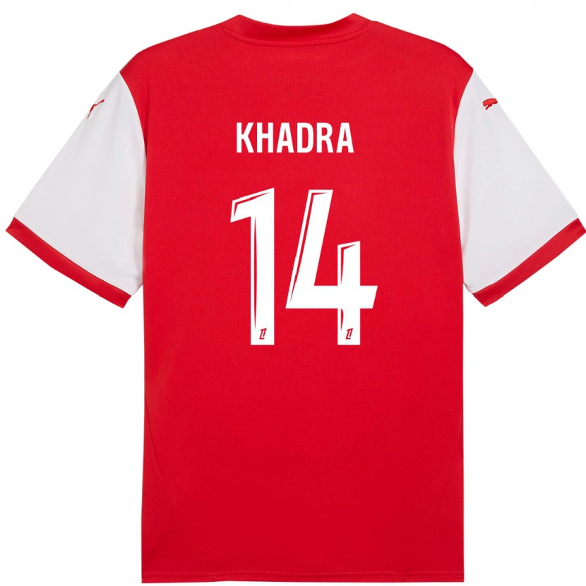 Danxen Heren Reda Khadra #14 Rood Wit Thuisshirt Thuistenue 2024/25 T-Shirt