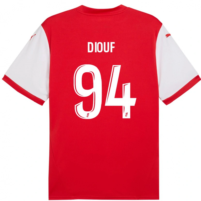 Danxen Heren Yehvann Diouf #94 Rood Wit Thuisshirt Thuistenue 2024/25 T-Shirt