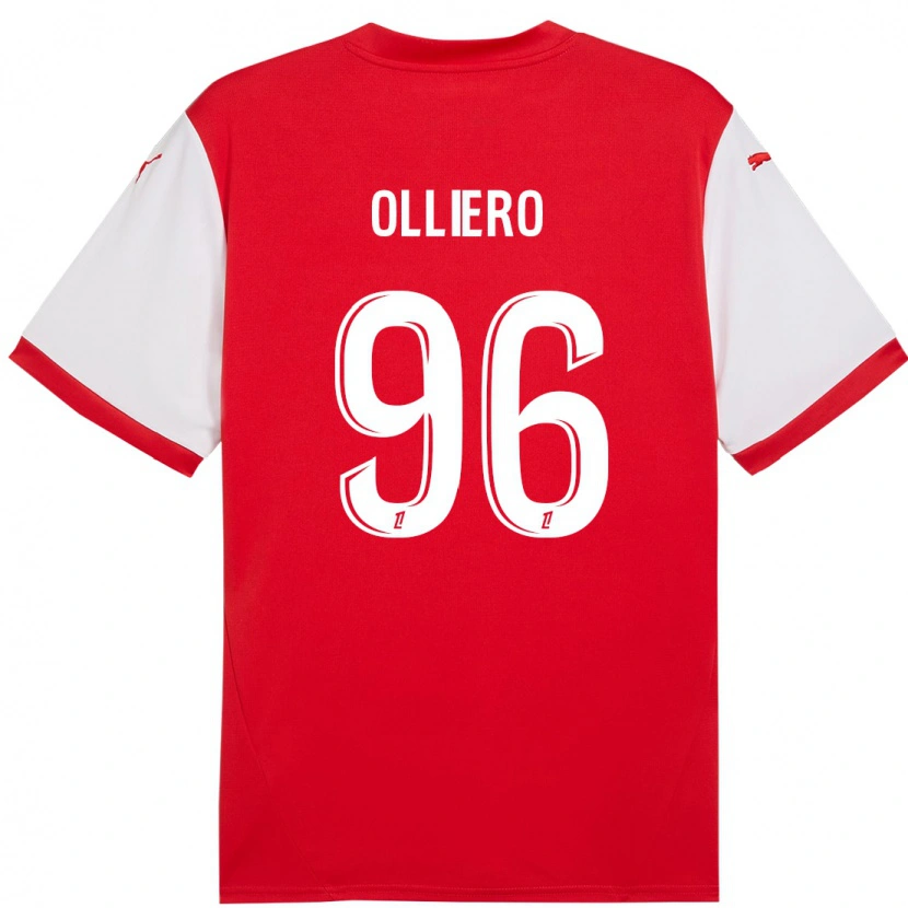 Danxen Heren Alexandre Olliero #96 Rood Wit Thuisshirt Thuistenue 2024/25 T-Shirt