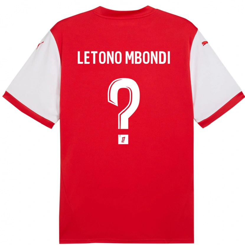 Danxen Heren Christ-Emmanuel Letono Mbondi #0 Rood Wit Thuisshirt Thuistenue 2024/25 T-Shirt