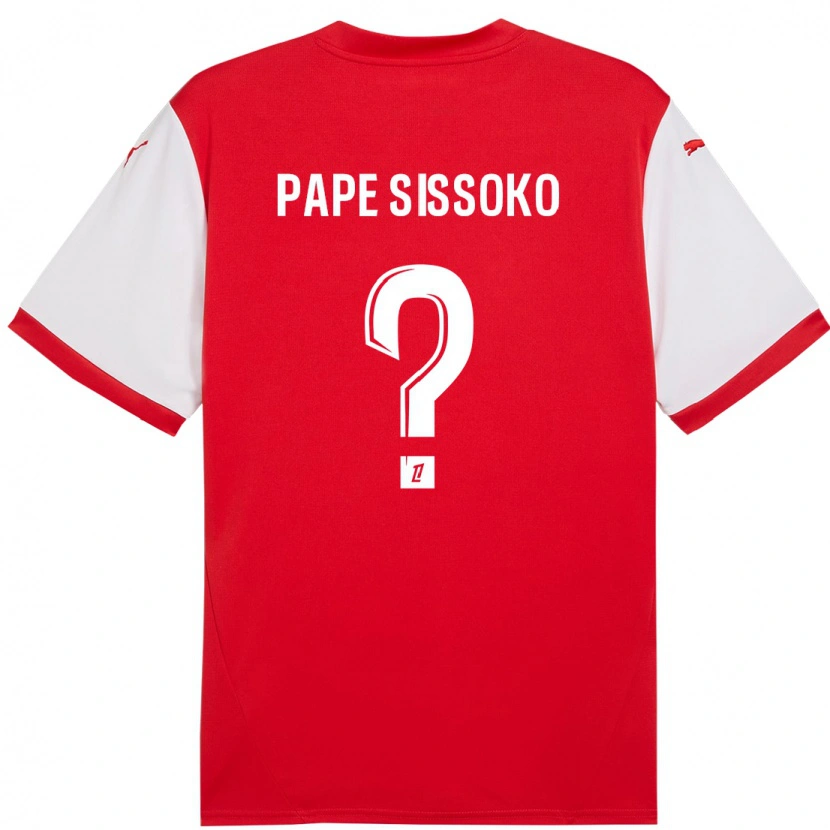 Danxen Heren Niama Pape Sissoko #0 Rood Wit Thuisshirt Thuistenue 2024/25 T-Shirt