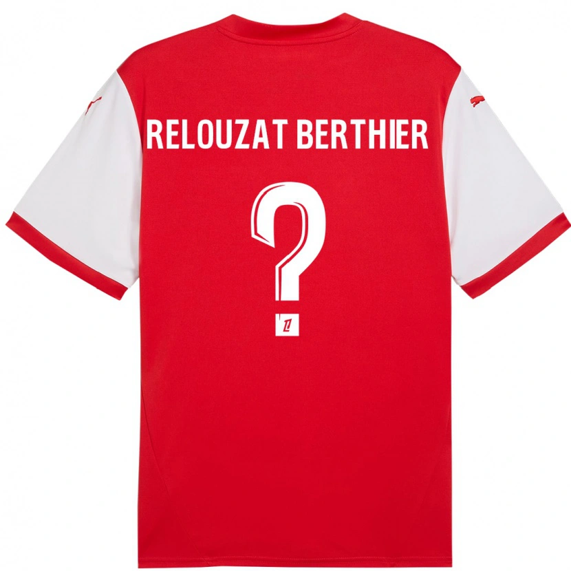 Danxen Heren Maxime Relouzat Berthier #0 Rood Wit Thuisshirt Thuistenue 2024/25 T-Shirt