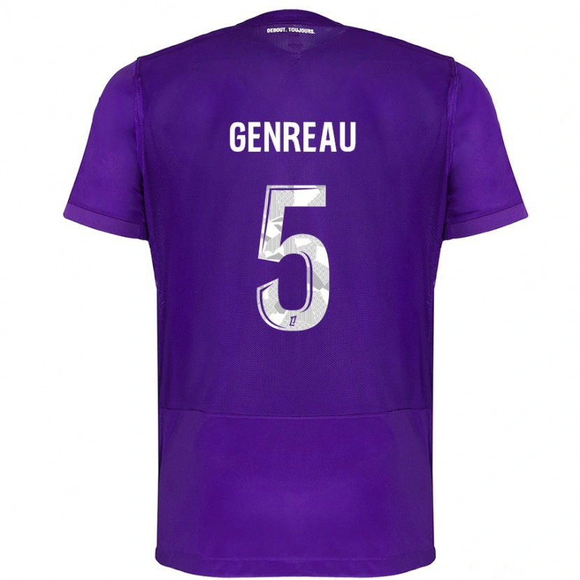 Danxen Heren Denis Genreau #5 Paars Wit Thuisshirt Thuistenue 2024/25 T-Shirt