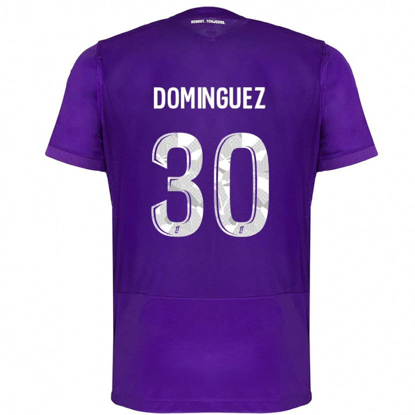 Danxen Heren Álex Domínguez #30 Paars Wit Thuisshirt Thuistenue 2024/25 T-Shirt