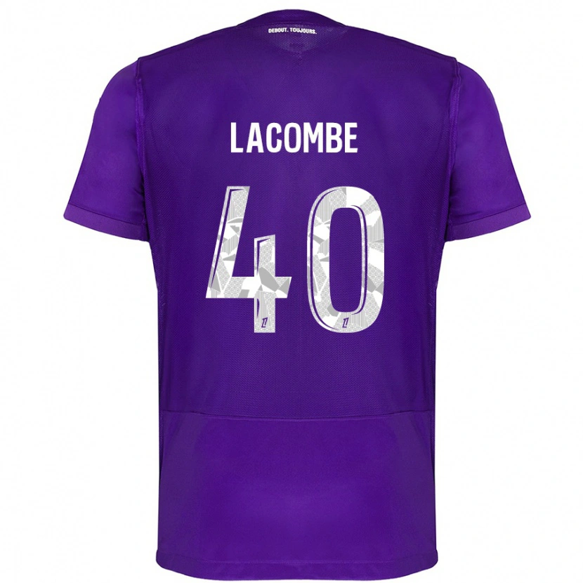 Danxen Heren Justin Lacombe #40 Paars Wit Thuisshirt Thuistenue 2024/25 T-Shirt