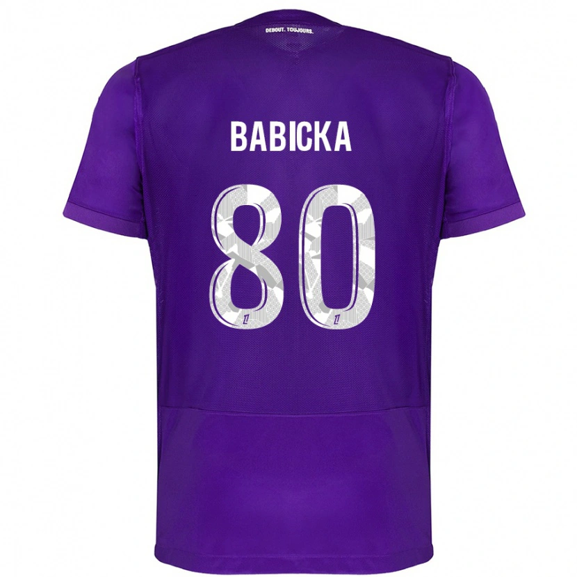 Danxen Heren Shavy Babicka #80 Paars Wit Thuisshirt Thuistenue 2024/25 T-Shirt