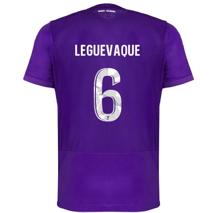 Danxen Heren Laurie Leguevaque #6 Paars Wit Thuisshirt Thuistenue 2024/25 T-Shirt