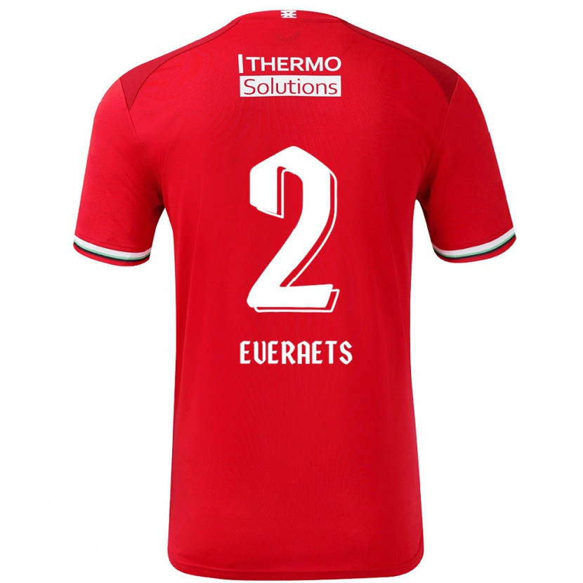 Danxen Heren Kim Everaets #2 Rood Wit Thuisshirt Thuistenue 2024/25 T-Shirt