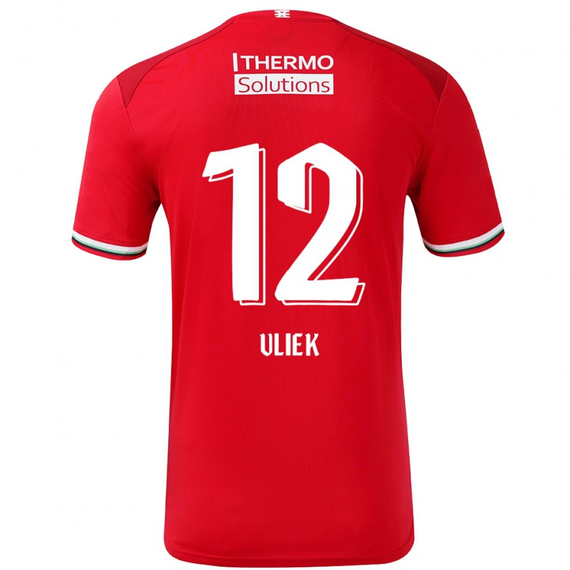 Danxen Heren Leonie Vliek #12 Rood Wit Thuisshirt Thuistenue 2024/25 T-Shirt