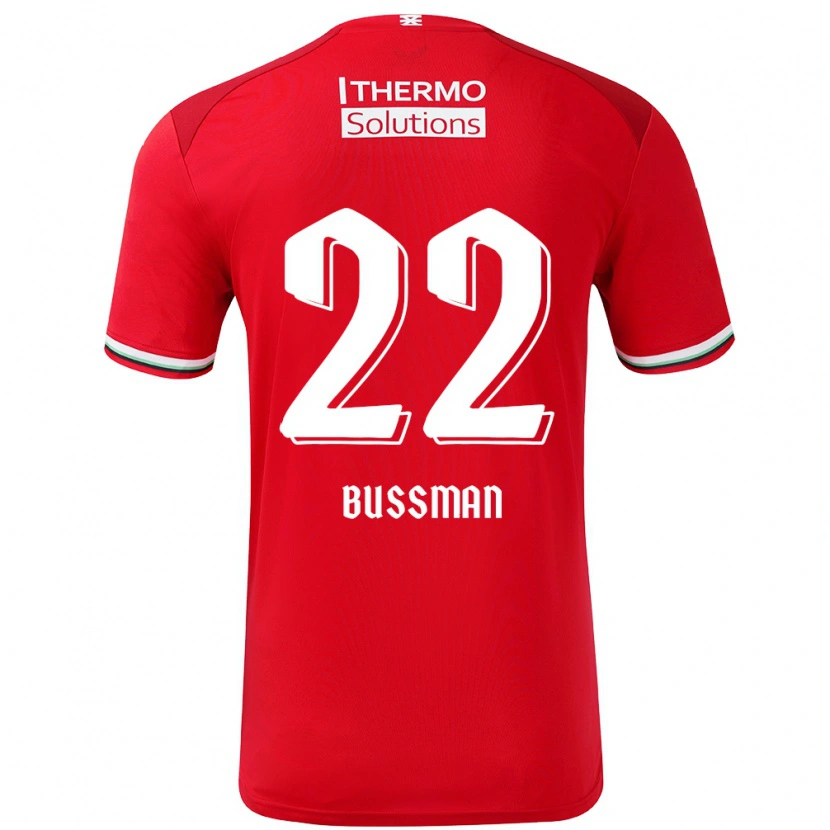 Danxen Heren Fiene Bussman #22 Rood Wit Thuisshirt Thuistenue 2024/25 T-Shirt