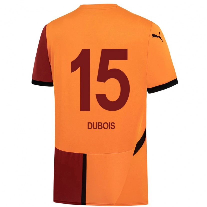 Danxen Heren Léo Dubois #15 Geel Rood Thuisshirt Thuistenue 2024/25 T-Shirt