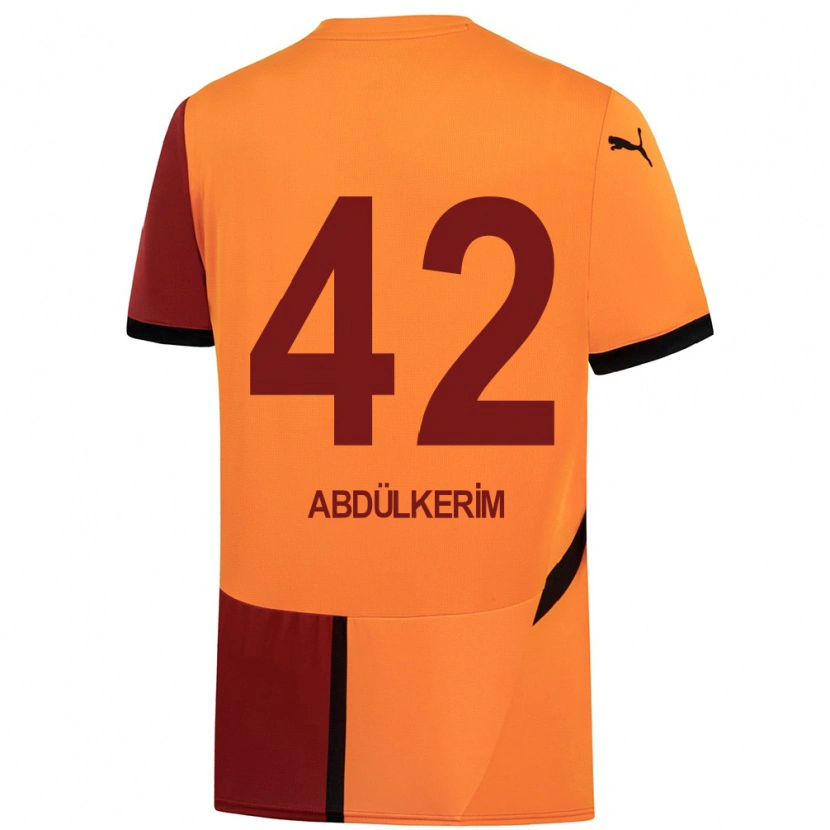 Danxen Heren Abdülkerim Bardakcı #42 Geel Rood Thuisshirt Thuistenue 2024/25 T-Shirt