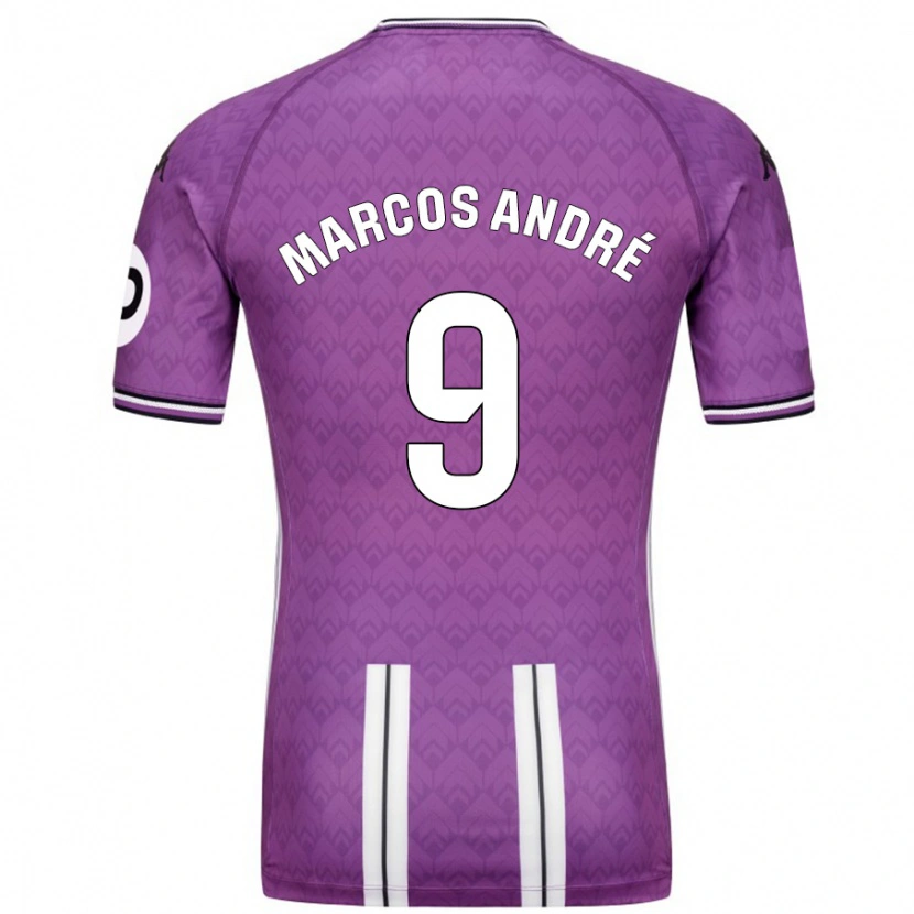 Danxen Heren Marcos André #9 Paars Wit Thuisshirt Thuistenue 2024/25 T-Shirt