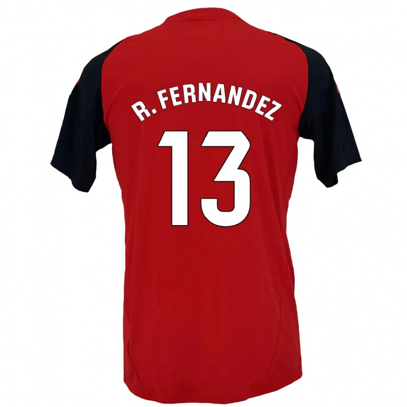 Danxen Heren Raúl Fernández #13 Rood Zwart Thuisshirt Thuistenue 2024/25 T-Shirt