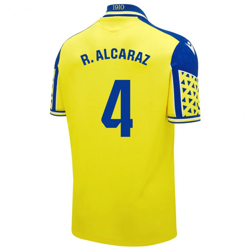 Danxen Heren Rubén Alcaraz #4 Geel Blauw Thuisshirt Thuistenue 2024/25 T-Shirt