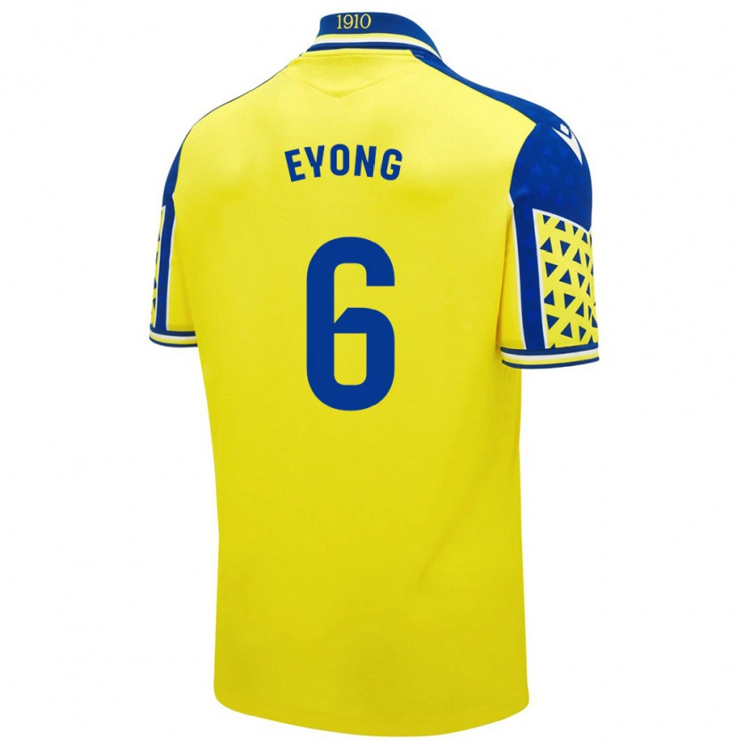 Danxen Heren Etta Eyong #6 Geel Blauw Thuisshirt Thuistenue 2024/25 T-Shirt