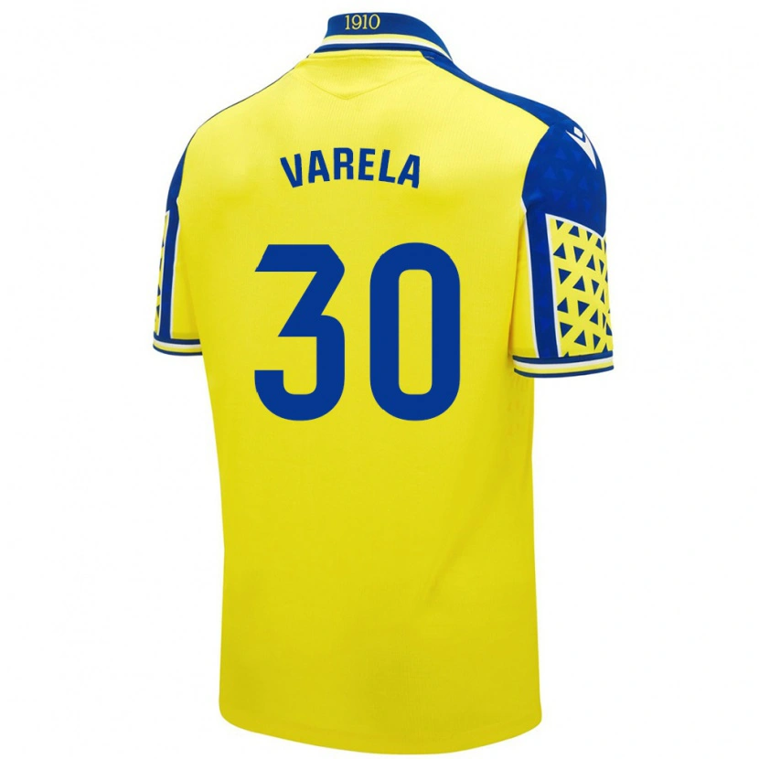 Danxen Heren Brandon Varela #30 Geel Blauw Thuisshirt Thuistenue 2024/25 T-Shirt