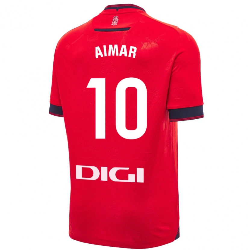 Danxen Heren Aimar Oroz #10 Rood Wit Thuisshirt Thuistenue 2024/25 T-Shirt