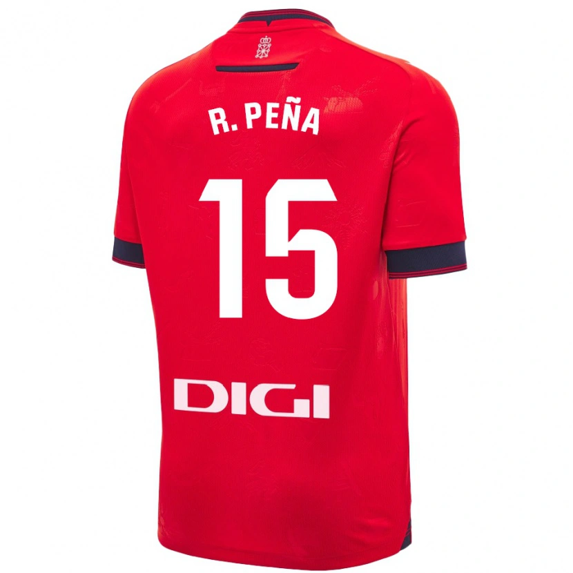 Danxen Heren Rubén Peña #15 Rood Wit Thuisshirt Thuistenue 2024/25 T-Shirt