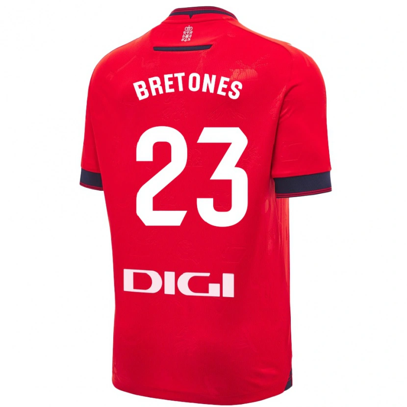 Danxen Heren Abel Bretones #23 Rood Wit Thuisshirt Thuistenue 2024/25 T-Shirt