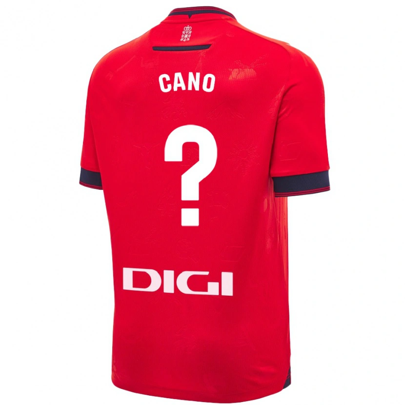 Danxen Heren Javi Caño #0 Rood Wit Thuisshirt Thuistenue 2024/25 T-Shirt