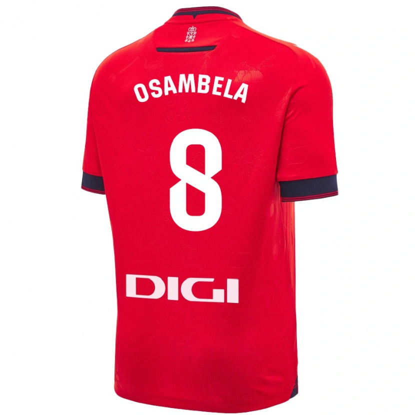 Danxen Heren Asier Osambela #8 Rood Wit Thuisshirt Thuistenue 2024/25 T-Shirt