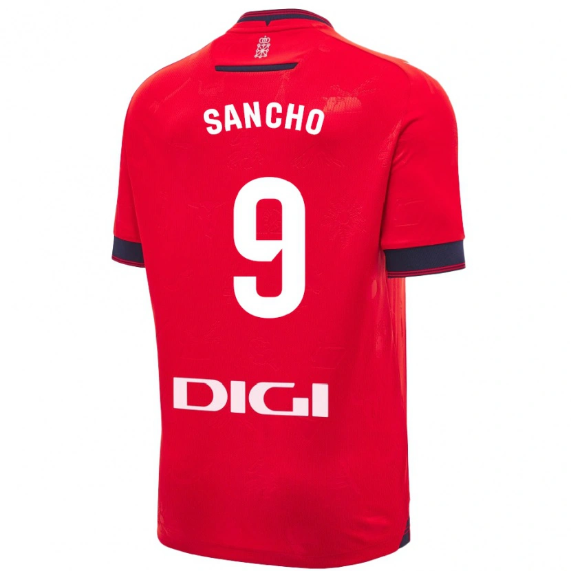 Danxen Heren Dani Sancho #9 Rood Wit Thuisshirt Thuistenue 2024/25 T-Shirt