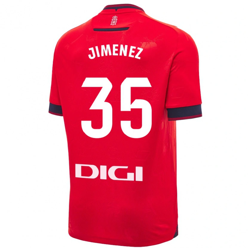 Danxen Heren Álex Jimenez #35 Rood Wit Thuisshirt Thuistenue 2024/25 T-Shirt