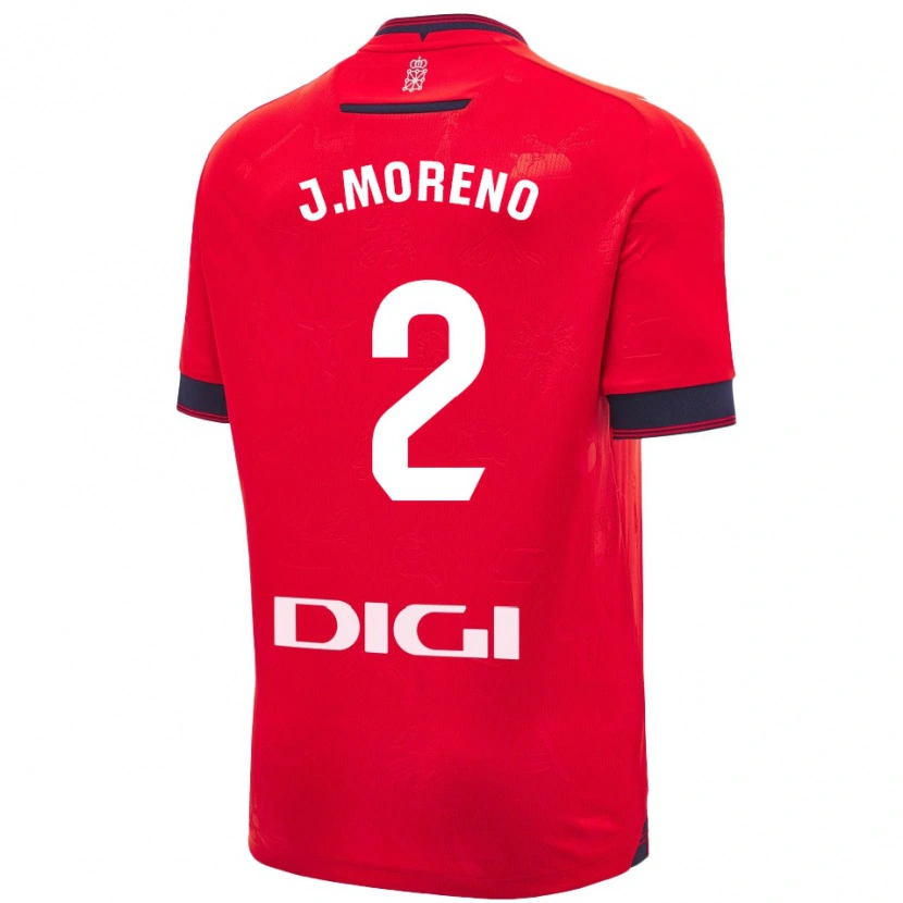 Danxen Heren Jorge Moreno #2 Rood Wit Thuisshirt Thuistenue 2024/25 T-Shirt