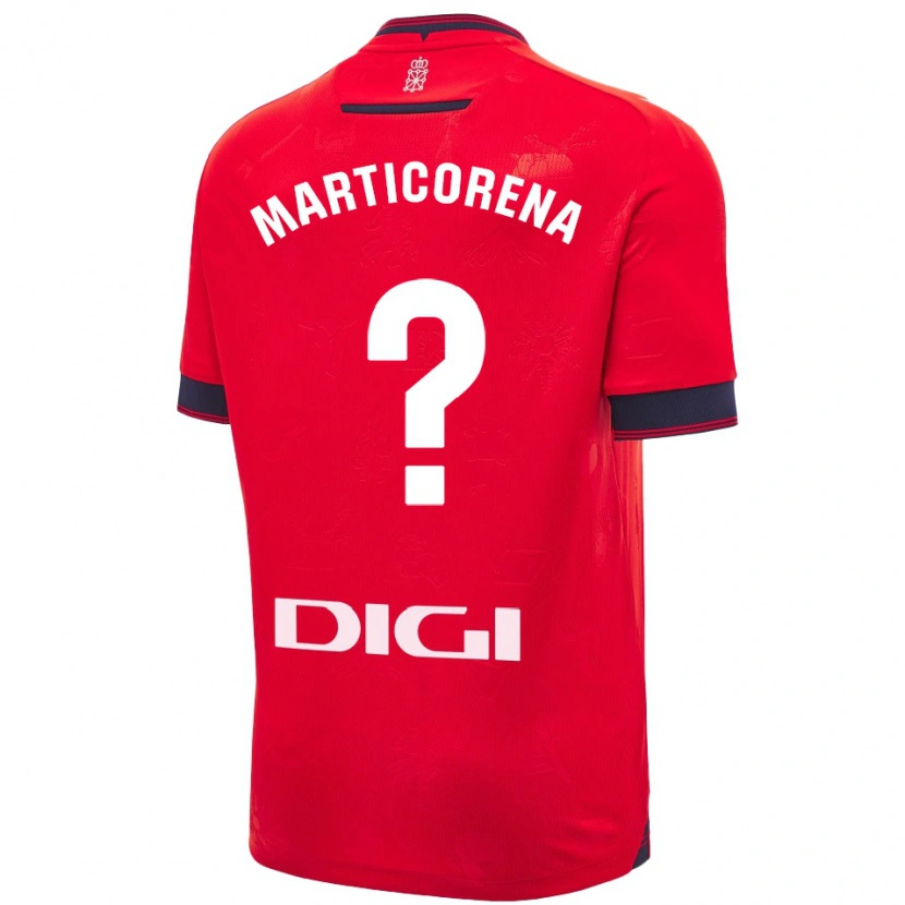 Danxen Heren Ander Marticorena #0 Rood Wit Thuisshirt Thuistenue 2024/25 T-Shirt